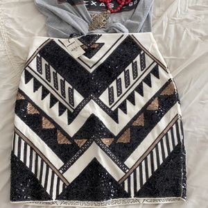 Express Sequin Skirt